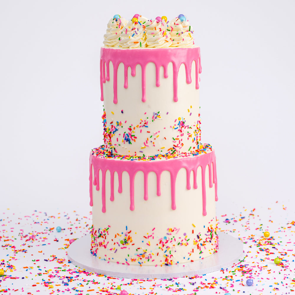 Confetti Birthday Drip Cake Next-day Delivery